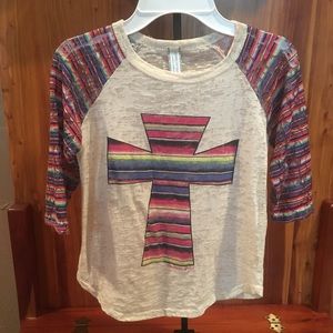 Giddy up Glamour girls size 8-10 cross blouse